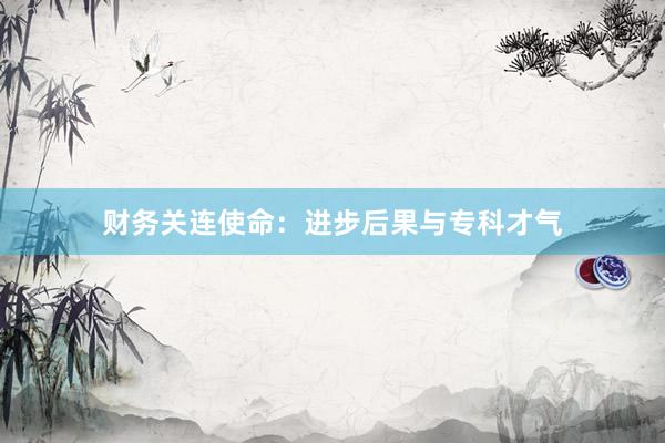 财务关连使命：进步后果与专科才气